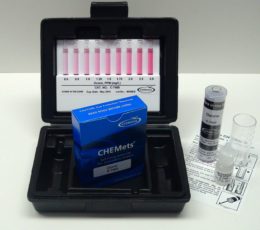 Chemetrics test kit ozone K7404 to ensure levels are HACCP compliant for sanitizing