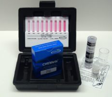 Chemetrics test kit ozone K7404 to ensure levels are HACCP compliant for sanitizing